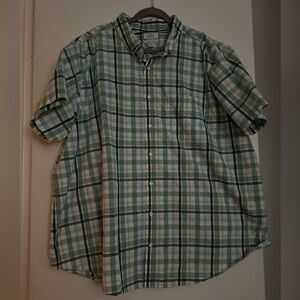 Croft & Barrow Blue and Green Plaid Button Down Shirt